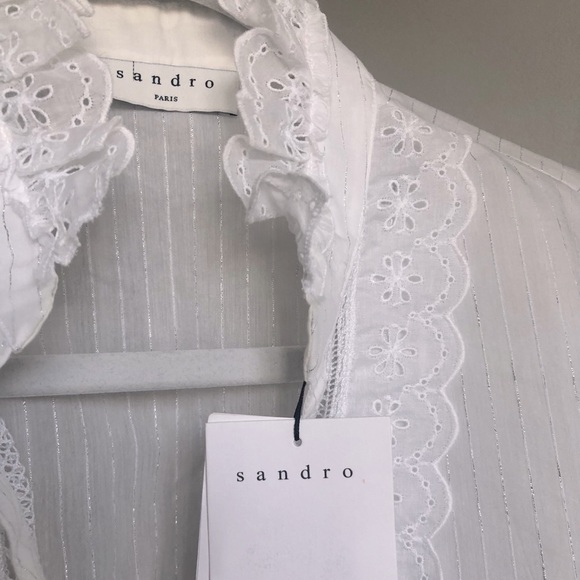 Sandro Embroidered Giacomo blouse ✨ - Picture 9 of 12
